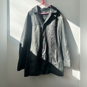 Vintage 90s Rudsak Black Leather Coat - Women’s XL | Unisex L